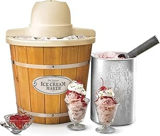 Nostalgia ICMP4WD 4-Quart Electric Wood Bucket Ice Cream Maker