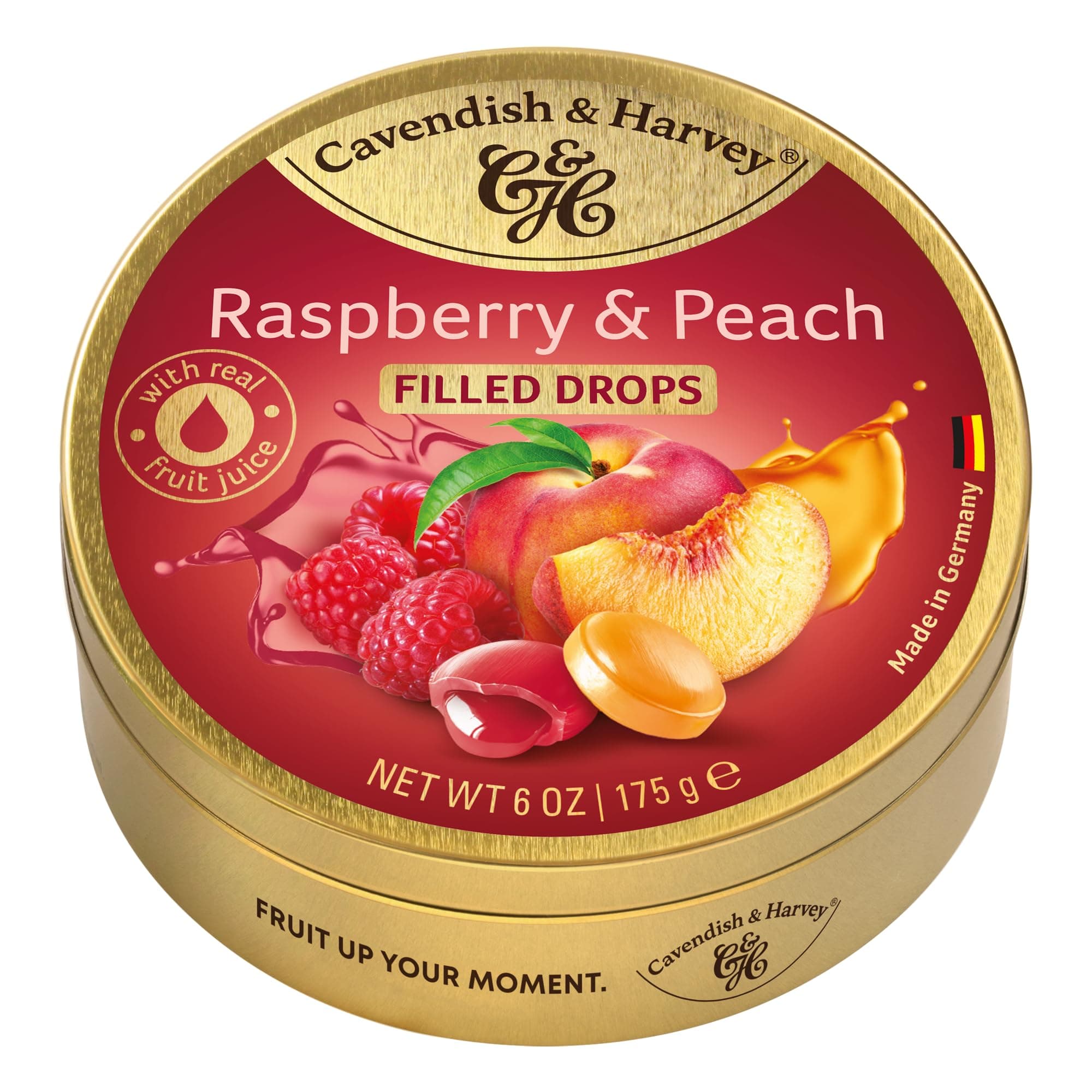 Cavendish & Harvey Raspberry & Peach Drops 175g