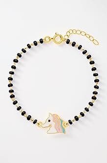 GIVA 925 Silver 18k Gold Plated Rose Gold Infact Bracelet | Adjustable| Gifts for Kids & Babies