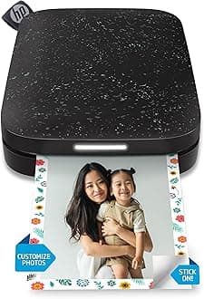 Sprocket Portable 2x3 Inch Instant Photo Printer (Black Noir) Print Pictures on Zink Sticky-Backed Paper From Your iOS & Android Device