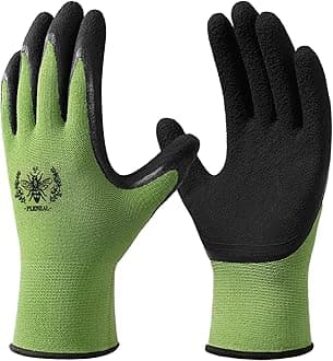 Pleneal Gardening Gloves for Women Men - 6/3 Pairs Garden Gloves with Grip, Latex Coated Working Glove, Medium Size