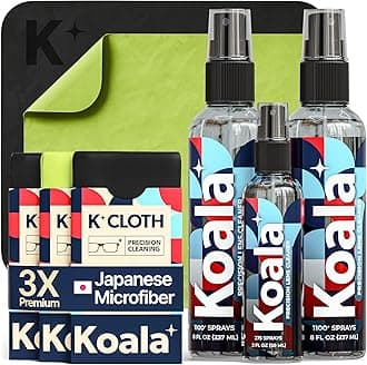 Koala Lifestyle Kleaner Alcohol Free Eyeglass Lens Cleaner Spray Care Kit | 16oz + 2 Cloths | Safe for Cleaning All Lenses and Screens