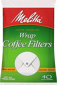 Percolator Wrap-Around Coffee Filters, White, 40 Count (Pack of 12) 480 Total Filters Count