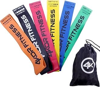 4KOR FitnessResistance Loop Band Set, Perfect for Crossfit, Yoga, Physical Therapy, and Booty Building