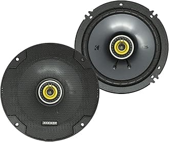 Kicker CSC65 6.5" 2 Way 300W 4 Ohm Coaxial Car Audio Speakers, Pair | 43CSC654