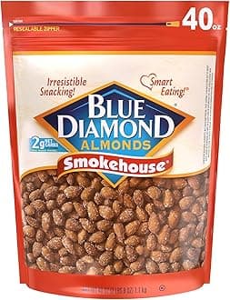 Blue Diamond Almonds Smokehouse Flavored Snack Nuts, 40 Oz Resealable Bag (Pack of 1)