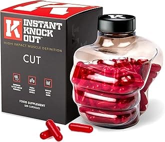 Instant Knockout Cut - 120 Weight Management Diet Pills - Men and Women -100% Natural Ingredients with Glucomannan, Green Tea Extract, Cayenne Pepper Seeds and More - UK Made Premium Supplement