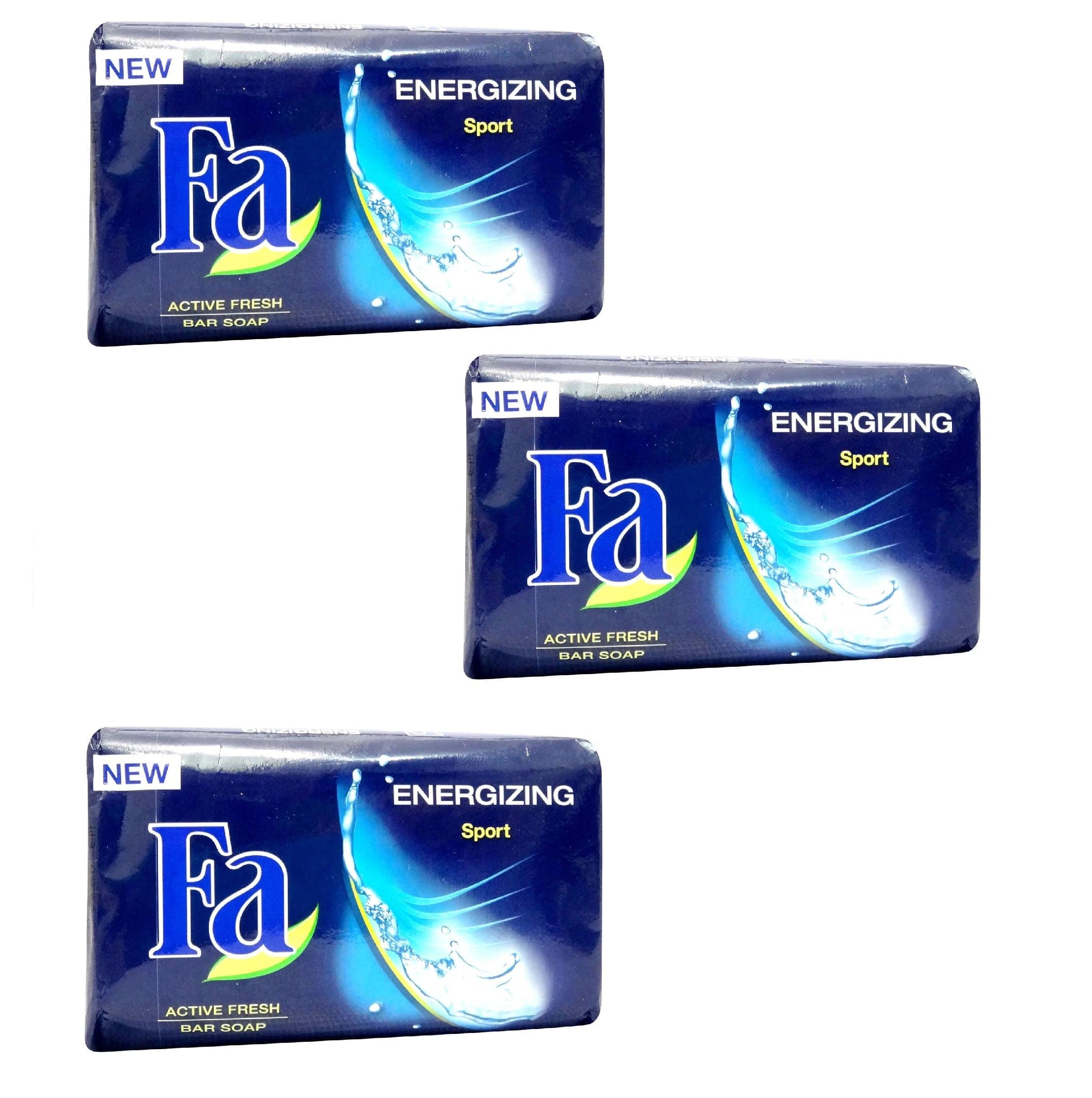 Fa Energizing Sport Aactive Fresh Bar Soap 175g (Set of 3)