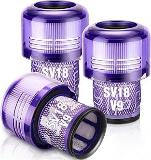 SV18 V9 Filter Replacement Compatible with Dyson Digital Slim Cordless Vacuum and SV18 Digital Slim, Part No. 970612-01 for Dyson Digital Slim Filter, 3 Pack