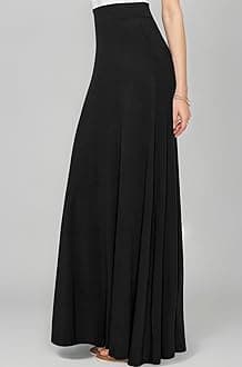 Lock and Love Women's Styleish Print/Solid High Waist Flare Long Maxi Skirt