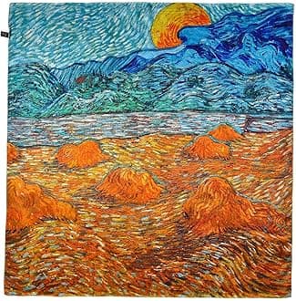 Grace Scarves 100% Silk Scarf, Large, Artists Collection (van Gogh & Monet)
