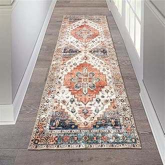 Hallway Runner Rug 2x6 Distressed Washable Vintage Kitchen Non Slip Bedroom Kitchen Laundry Room