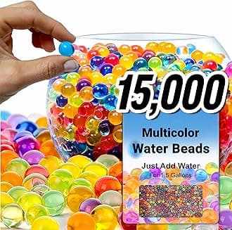 Water Beads for Vases, Vase Fillers for Centerpieces, Colorful Gel Balls (Multicolor, 15,000 pcs.)