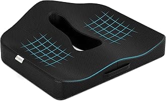 FOVERA Memory Foam Coccyx Plus Seat Cushion for Tailbone Pain | 2 Years Warranty | Sciatica, Back Pain Relief - Orthopedic Chair Cushions for Sitting for Office Chair & Wheelchair (Mesh Black)