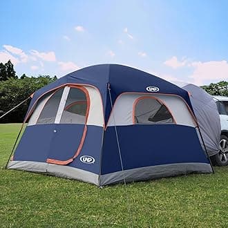 UNP SUV Tent for Camping, 6-Person SUV Tailgate Tent - Easy Set Up with Rainfly, 10'x9'x78in(H)