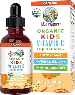 Usda Kids Vitamin C Drops By | Vegan Supplement For Ages 4-13 Immune Support & Overall Health From Acerola Fruit Extract 2Oz