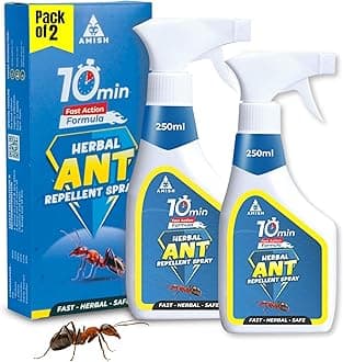 Amish Ant Repellent Spray 250ml Pack of 2 for Home & Kitchen | Herbal Organic Indoor Outdoor | Pet Safe, Safe for Dogs | Eco Friendly Remover for Home, Plants | 10 Minutes Formula| Repellent Spray