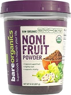 BAREORGANICS Noni Fruit Powder, 8 Ounce