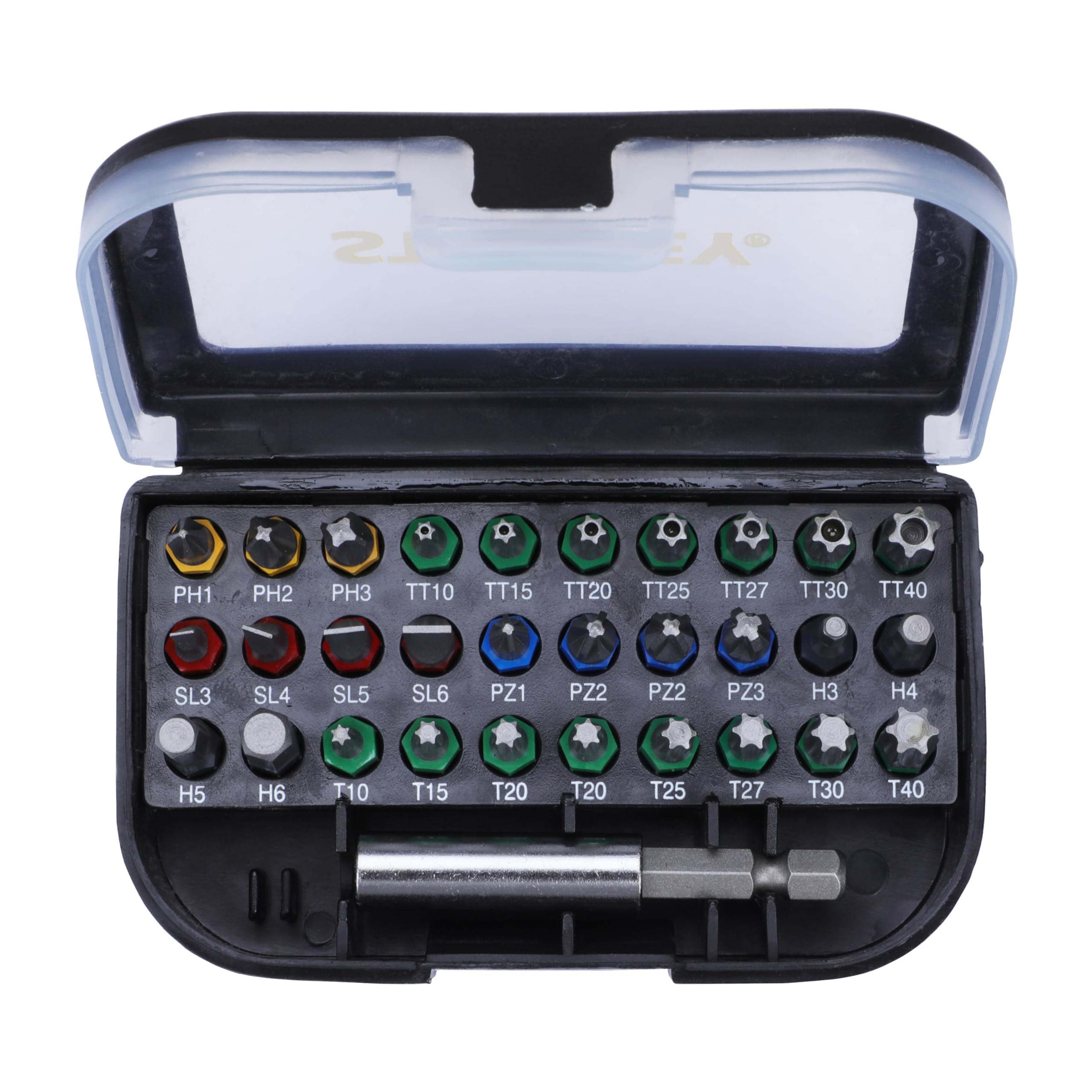 Compact Box 30 Screws 25 mm 1 Bit Holder, Black, STA60490-XJ