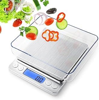 Food Scale, Digital Kitchen Scale，Multifunction Kitchen Scale，Small Kitchen Appliances，Digital Food Kitchen Durable Scale for Baking,Jewelry, Herbs, Seasoning,9 Units Conversion，12.7x10.6x1.8mm