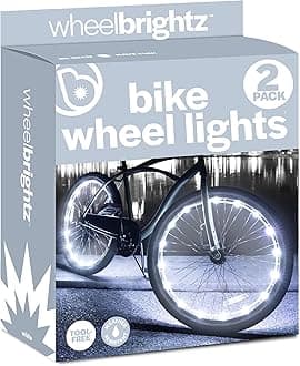 Wheelbrightz LED Bicycle Wheel Lights – Bright, Colorful Light for Bikes – Fits Front or Rear Tire – Weather-Resistant Tube with Battery Pack – for All Ages