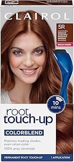 Clairol Root Touch-Up by Nice'n Easy Permanent Hair Dye, 5R Medium Auburn/Reddish Brown Hair Color, Pack of 1