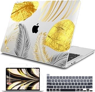 Tuiklol Compatible with 2022 MacBook Pro 13 Inch M2 Clip, 2021 2020 Release M1 A2338 A2289 A2251, Hard Shell Case for MacBook Pro 13" with Touch Bar Fits Touch ID and Retina Display, Big Leavf