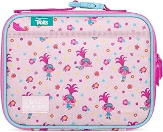 Trolls Kids Lunch Box for School | Reusable Insulated Lunch Bag for Toddler, Girl, and Boy | Meal Containers with Exterior & Interior Pockets | Hadley Collection | Trolls Poppy Mashup