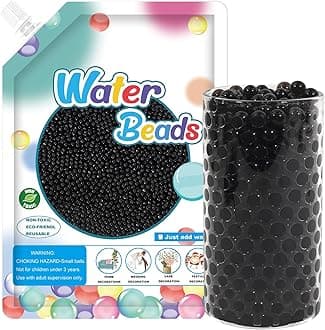 120,000 Black Water Beads, Transparent Water Gel Beads for Vase Filler, Christmas Decoration, Wedding Centerpiece, Floating Candles, Planting, Floral Decoration