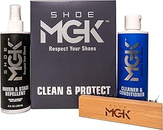 Shoe MGKClean & Protect Shoe Care Kit Shoe Cleaner & Conditioner, Water & Stain Repellent, and Brush
