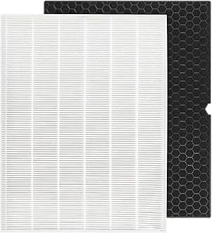 116130 HEPA Replacement Filter H 116130 for Winix 5500-2 Plasmawave Air Purifier and Models AM80-1 PCS HEPA Filter and 1 PCS Activated Carbon Filter Combo Pack