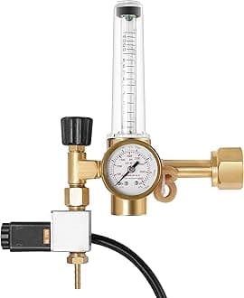 VIVOSUN CO2 Gas Regulator Emitter System with Solenoid Valve Flowmeter Welding Weld for Gas Control in Hydroponic, House Aquarium