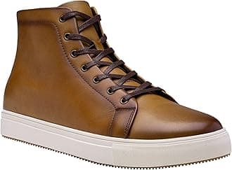 JousenMen's Casual Shoes High Top Premium Leather Fashion Sneakers Dress Boots for Men