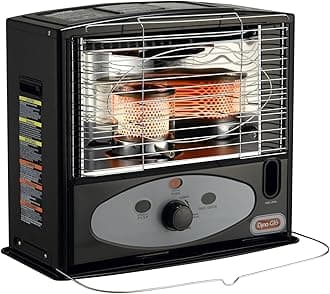 Dyna-Glo RMC-55R7B Indoor Kerosene Radiant Heater, 10000 BTU, Black