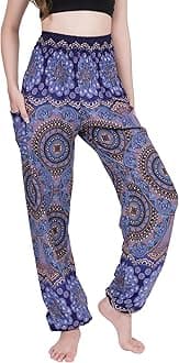 CHAINUPON Harem Pants Women Flowy Trouser Yoga Boho Hippie Clothes