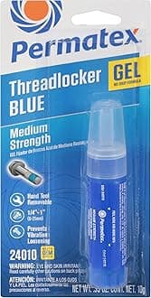 24010 Medium Strength Threadlocker Blue Gel, 10 g Gel Twist Applicator