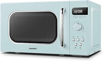 Retro Style 800w 20L Microwave Oven with 8 Auto Menus, 5 Cooking Power Levels, and Express Cook Button - Mint Green -CM-M202RAF(GN)