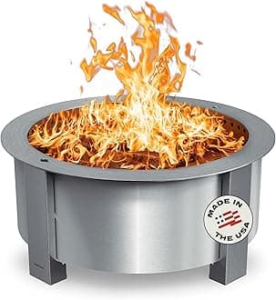 Breeo Smokeless Fire Pit (X Series 30, Stainless Steel) | 34.5 inch Smokeless Firepit for Outside | 94 Pounds | Ideal for Families Compatible with Wide Range of Breeo Accessories