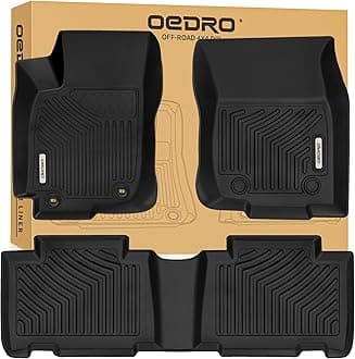 OEDRO Floor Mats Fit for 2013-2018 Toyota RAV4 Standard Models, TPE All-Weather Includes 1st and 2nd Row Full Set Liners(Standard Models Only)
