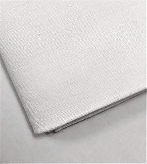 Plain 100% Cotton Fabric - 60 INCH Wide - 10 Colors by M&J® (White, 10 METRE)