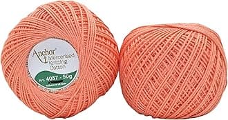 HUNNY- BUNCH® Premium Anchor Mercerised Knitting Crochet Cotton Thread Yarn Balls for Knitting, Weaving, Embroidery, DIY and Craft Making (Art. 4057) 50G - Pack of 1 (328)