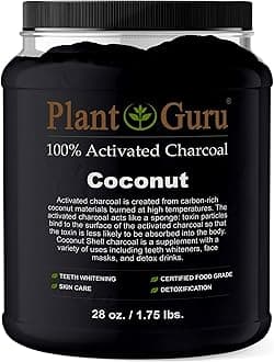 Activated Charcoal Powder Bulk - 1.75 lbs. Jar, Coconut - Food Grade Kosher Non-GMO - Teeth Whitening, Facial Mask and Soap Making. Promotes Natural Detoxification and Helps Digestion