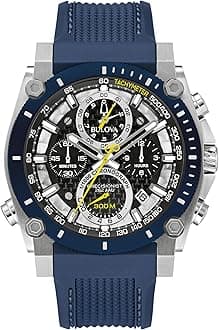 - Men's Icon High Precision Quartz Chronograph Watch, Curved Mineral Crystal