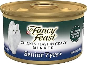 Purina Fancy Feast Senior Wet Cat Food 7 Years Plus Chicken Feast in Gravy Minced - (Pack of 24) 3 oz. Cans