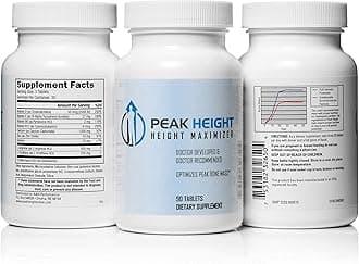 1 Grow Taller Height Pill Supplement-Peak Height 6 Month Supply-Height Supplement-Doctor Recommended, 90 tablets( pack of 6)