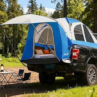 Quictent Pickup Truck Tent for 5.5-5.8'/6.0-6.3' Bed, Waterproof PU2000mm 2-Person Sleeping Capacity Truck Bed Tent with Removable Awning, Rainfly ＆ Storage Bag Included