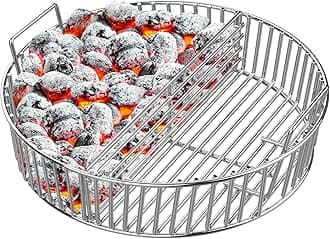 Stainless Steel Charcoal Ash Basket Fits X-Large Big Green Egg Ceramic Grills, Charcoal Basket Big Green Egg Accessories