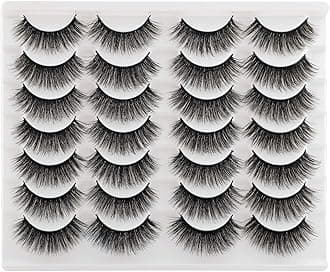 Newcally Lashes Fake Eyelashes Long Dramatic Thick Volume Faux Mink Eye Lashes 14 Pairs Pack