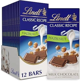 CLASSIC RECIPE Hazelnut Milk Chocolate Bar, Milk Chocolate Candy, 4.4 oz. (12 Pack)