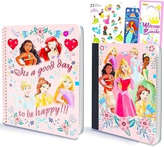 Disney Princess School Supplies Pack for Kids - Bundle Princess Composition Notebook, Spiral Notebook, Stickers, More | Disney Princess School Supplies for Girls